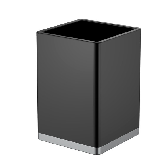 Стакан для зубных щеток Boheme 10961-B-CR, цвет чёрный фото 