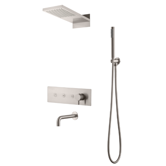 Душевая система для ванны Boheme Fusion 130-2-NB (со скрытой частью) никель фото 