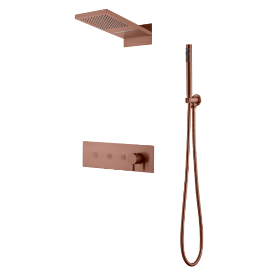 Душевая система для душа Boheme Fusion 130-BRB (со скрытой частью) брашированная бронза фото 