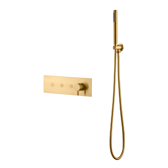 Душевая система для душа Boheme Fusion 130-SYS-MG (со скрытой частью) золото матовое фото 