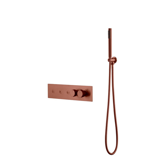 Душевая система для душа с термостатом Boheme Fusion 131-SYS-BRB (со скрытой частью) брашированная бронза фото 