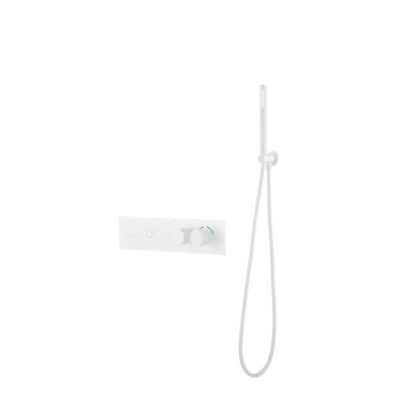 Душевая система для душа с термостатом Boheme Fusion 131-SYS-MW (со скрытой частью) белый фото 