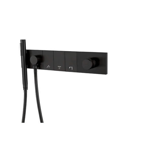 Душевая система для душа Boheme ZODIAC 132-SYS-B (со скрытой частью) чёрный фото 