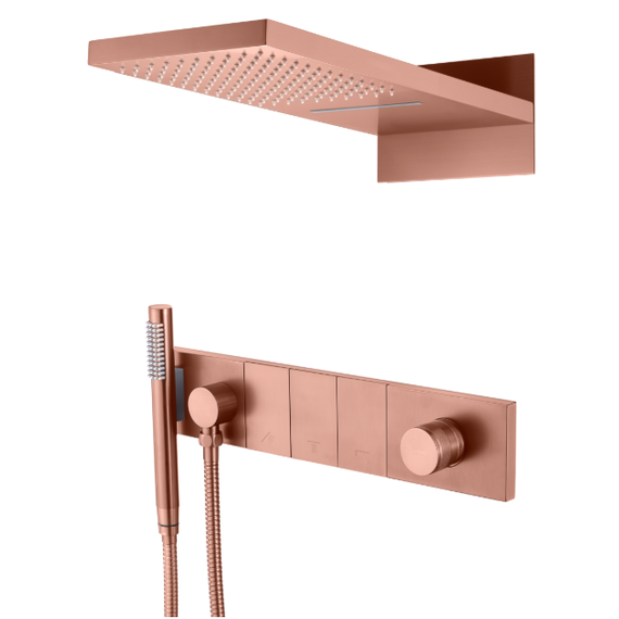 Душевая система для душа Boheme Zodiac 132-CB (со скрытой частью) брашированная медь фото 