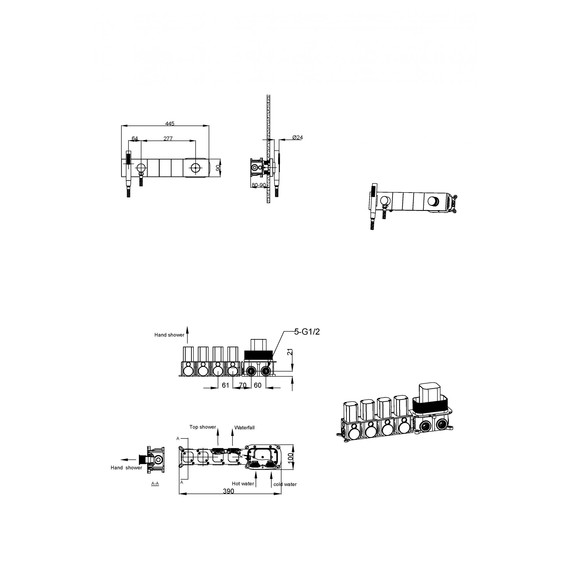 Душевая система для душа Boheme ZODIAC 132-SYS-CB (со скрытой частью) брашированная медь фото 2