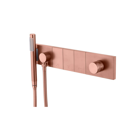 Душевая система для душа Boheme ZODIAC 132-SYS-CB (со скрытой частью) брашированная медь фото 