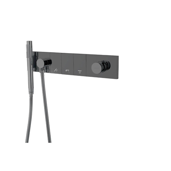 Душевая система для душа Boheme ZODIAC 132-SYS-SGM (со скрытой частью) графит глянец фото 