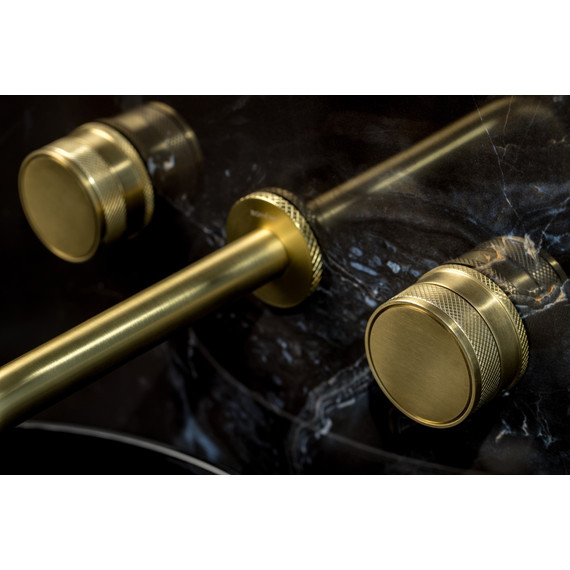 Смеситель для раковины настенный Boheme Prestige 152-2-MG-PR, золото фото 4