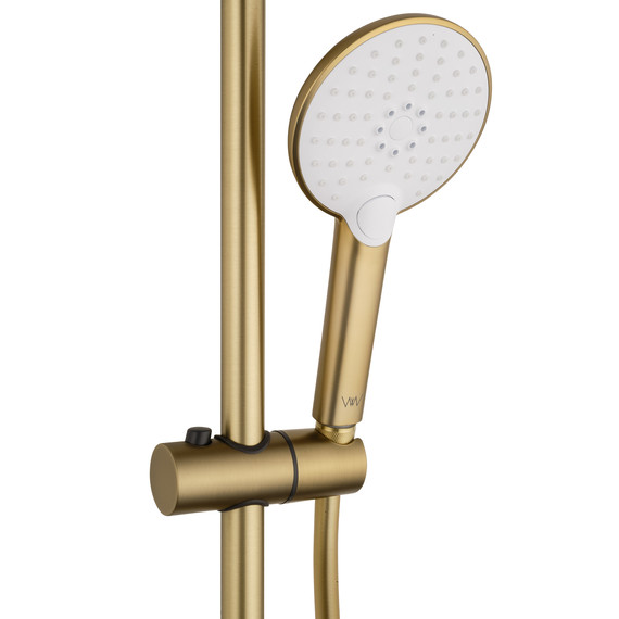 Душевая стойка Wonzon & Woghand Click WW-N3S962-BG, золото брашированное фото 5