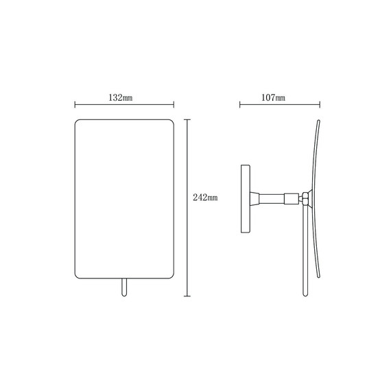 Зеркало косметическое настенное Boheme Modern 506-GM, цвет графит фото 4