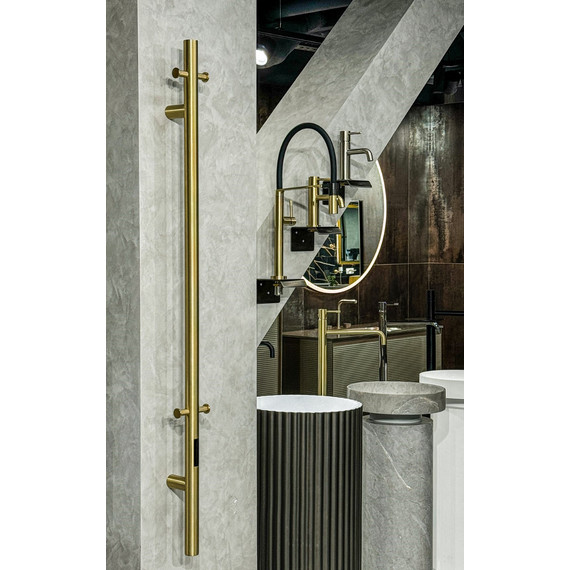 Полотенцесушитель электрический Boheme Uno П1 1500x122 мм 726-G, золото фото 2