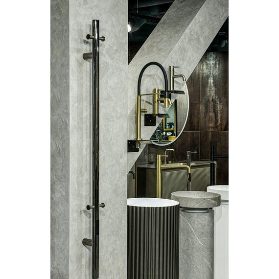 Полотенцесушитель электрический Boheme Uno П1 1500x122 мм 726-SGM, графит глянец фото 2