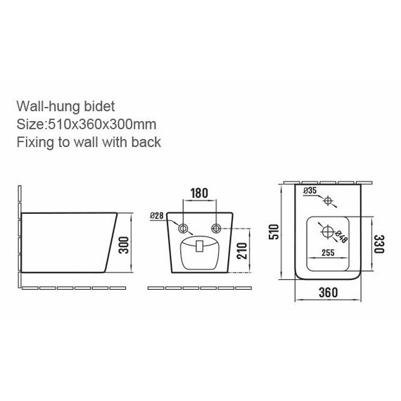 Биде подвесное Boheme Zen 967-BIDET-W, белый глянец фото 2