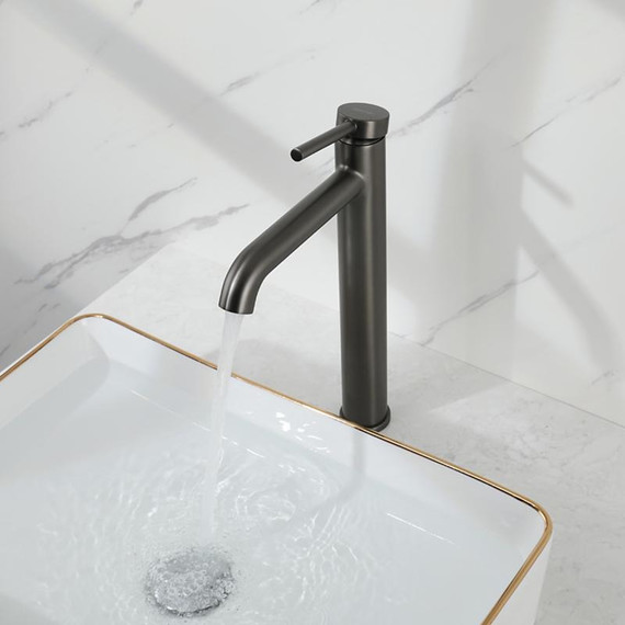 Смеситель для раковины высокий Gappo G06-9 G1006-29, оружейная сталь, Цвет производителя: оружейная сталь фото 8