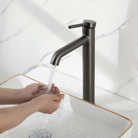 Смеситель для раковины высокий Gappo G06-9 G1006-29, оружейная сталь, Цвет производителя: оружейная сталь фото 10