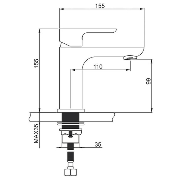 Смеситель для раковины Gappo G48-3 G1048-3, золото сатин, Цвет производителя: золото сатин фото 25