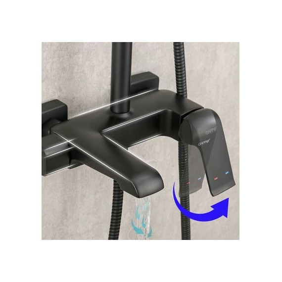 Душевая стойка Gappo G2450, черный фото 8