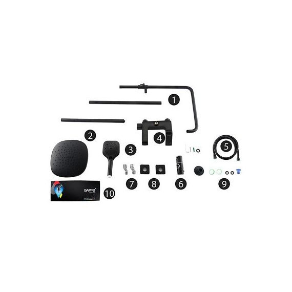 Душевая стойка Gappo G2450, черный фото 10