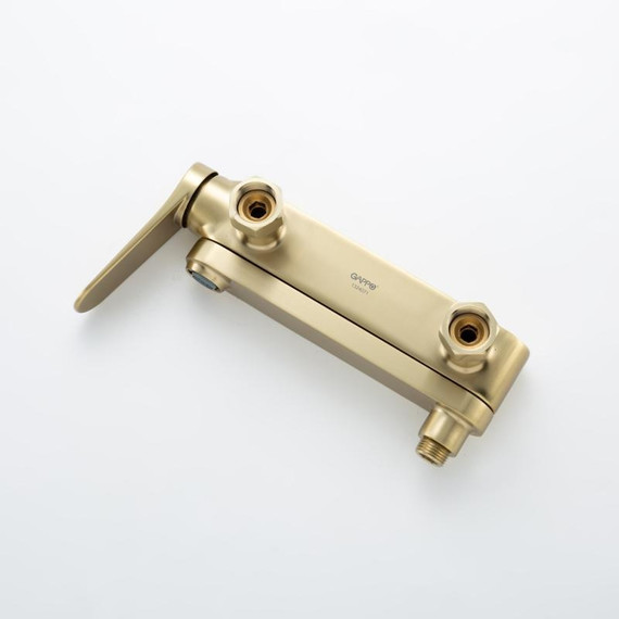 Смеситель для ванны с выдвижным изливом Gappo G10-3 G3210-3, золото сатин, Цвет производителя: золото сатин фото 13