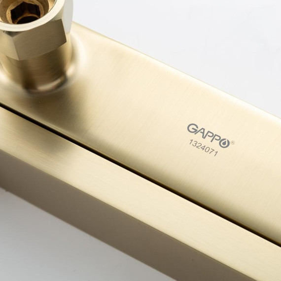 Смеситель для ванны с выдвижным изливом Gappo G10-3 G3210-3, золото сатин, Цвет производителя: золото сатин фото 14