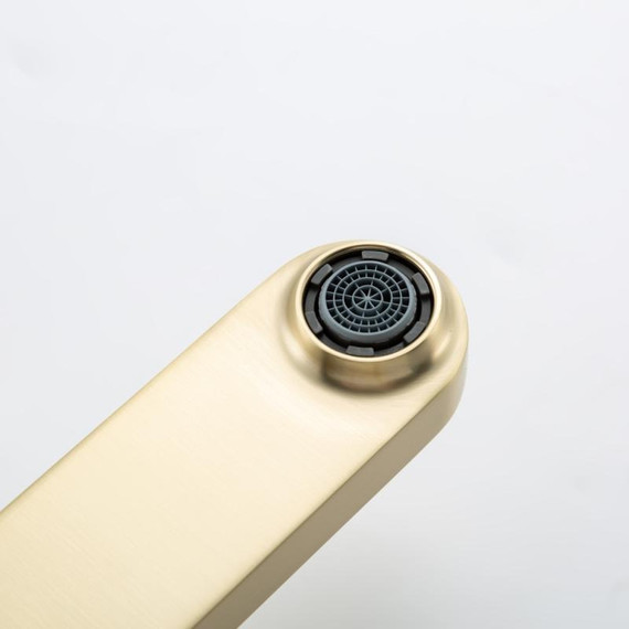 Смеситель для ванны с выдвижным изливом Gappo G10-3 G3210-3, золото сатин, Цвет производителя: золото сатин фото 16