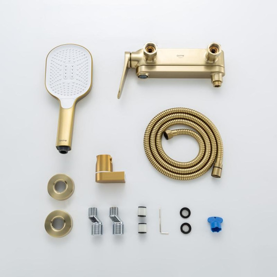 Смеситель для ванны с выдвижным изливом Gappo G10-3 G3210-3, золото сатин, Цвет производителя: золото сатин фото 26