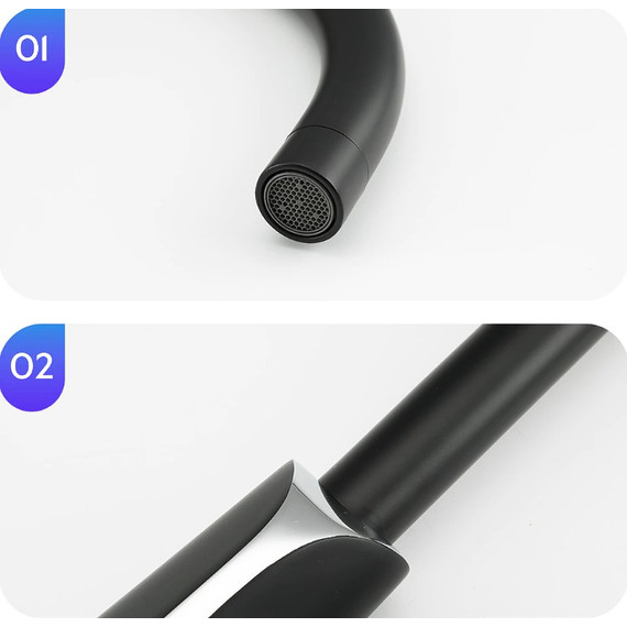 Смеситель для кухни Gappo G4003-6, черный/хром фото 5