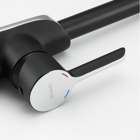 Смеситель для кухни Gappo G4003-6, черный/хром фото 4