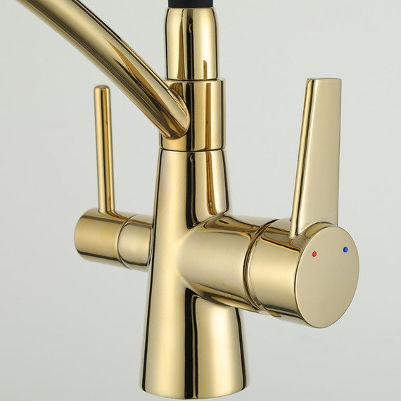 Смеситель для кухни Gappo G4398-13, золото/черный фото 17