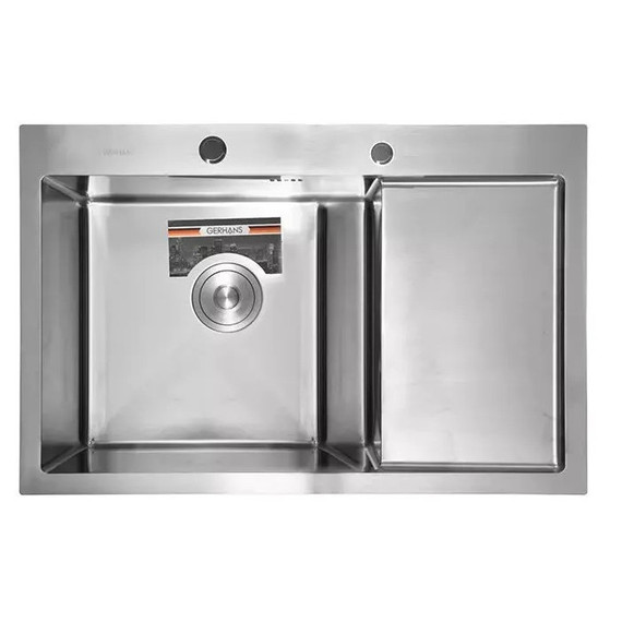 Кухонная мойка Gerhans K37851-L 1 мм, нержавеющая сталь L, Цвет производителя: нержавеющая сталь фото 