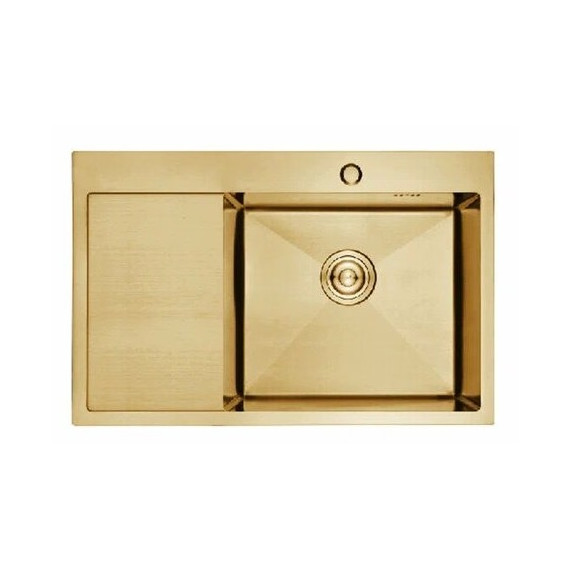 Кухонная мойка Gerhans K37851G-R 1 мм, золото, Цвет производителя: золото фото 