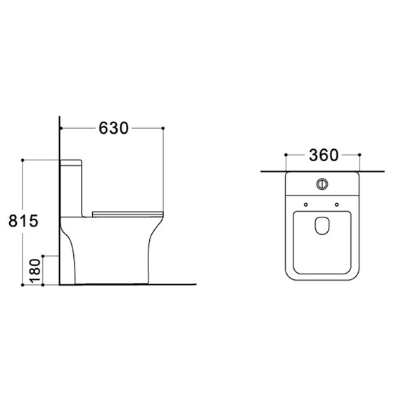 Унитаз-компакт безободковый Aquatek Леон Квадро AQ2788T-00 с тонкой крышкой микролифт (система смыва Торнадо) фото 10