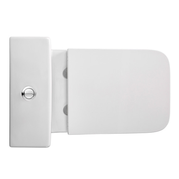 Унитаз-компакт безободковый Aquatek Леон Квадро AQ2788T-00 с тонкой крышкой микролифт (система смыва Торнадо) фото 3