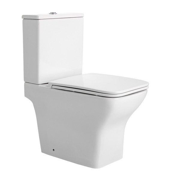 Унитаз-компакт безободковый Aquatek Леон Квадро AQ2788T-00 с тонкой крышкой микролифт (система смыва Торнадо) фото 4