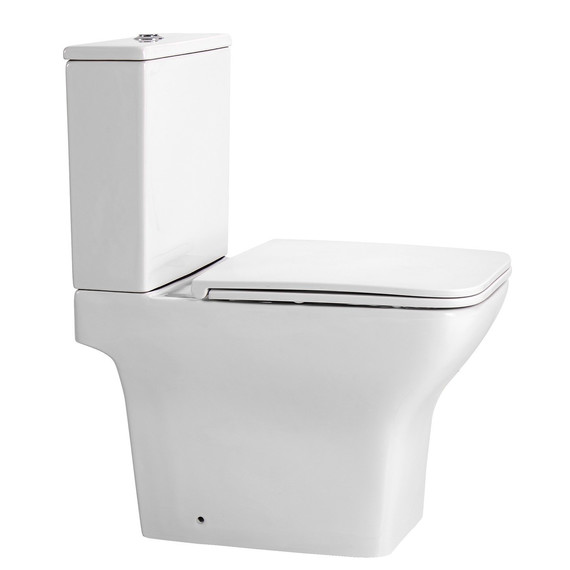 Унитаз-компакт безободковый Aquatek Леон Квадро AQ2788T-00 с тонкой крышкой микролифт (система смыва Торнадо) фото 5