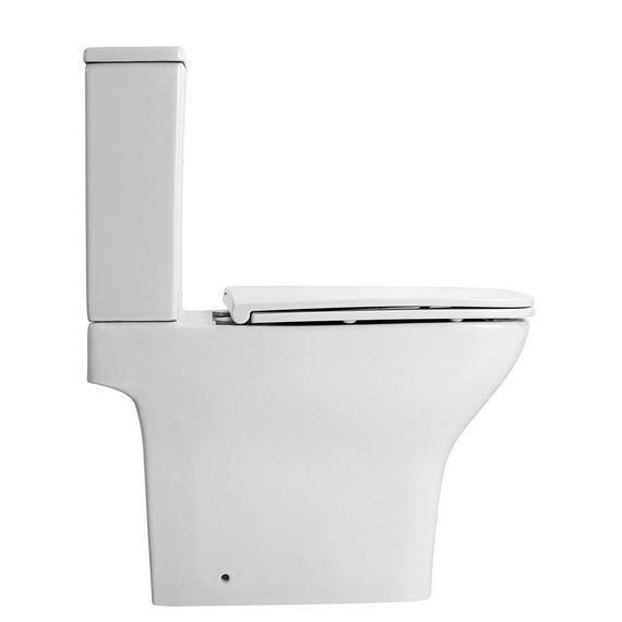 Унитаз-компакт безободковый Aquatek Леон Квадро AQ2788T-00 с тонкой крышкой микролифт (система смыва Торнадо) фото 7