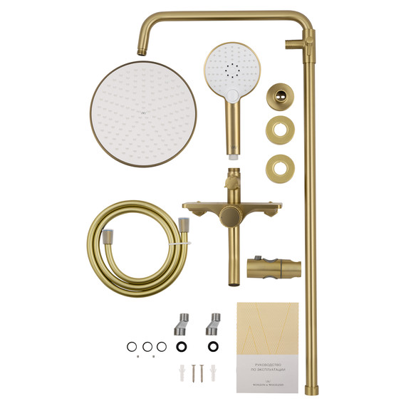 Душевая стойка Wonzon & Woghand Click WW-N3S962-BG, золото брашированное фото 6