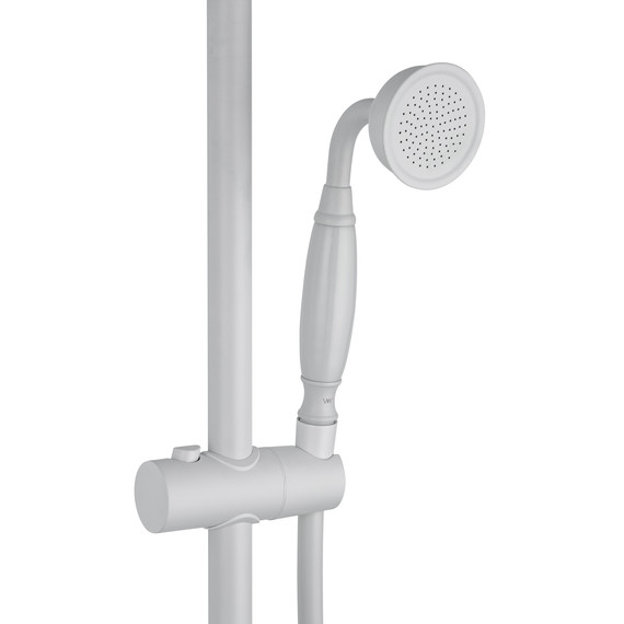 Душевая стойка с термостатом Wonzon & Woghand Retro WW-B3041-MW, белый матовый фото 6