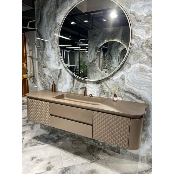 Смеситель для раковины Boheme Duo 161-BRB, брашированная бронза фото 5