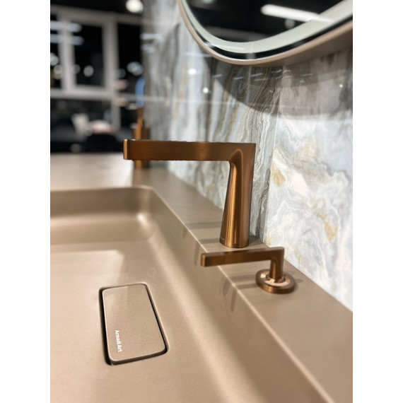 Смеситель для раковины Boheme Duo 161-BRB, брашированная бронза фото 2