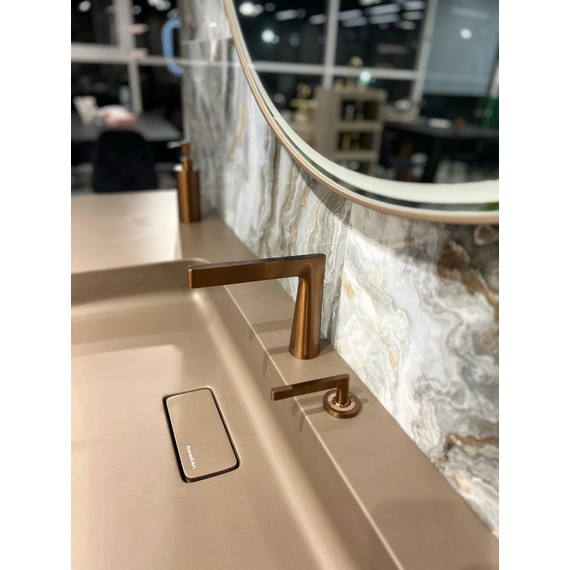 Смеситель для раковины Boheme Duo 161-BRB, брашированная бронза фото 3