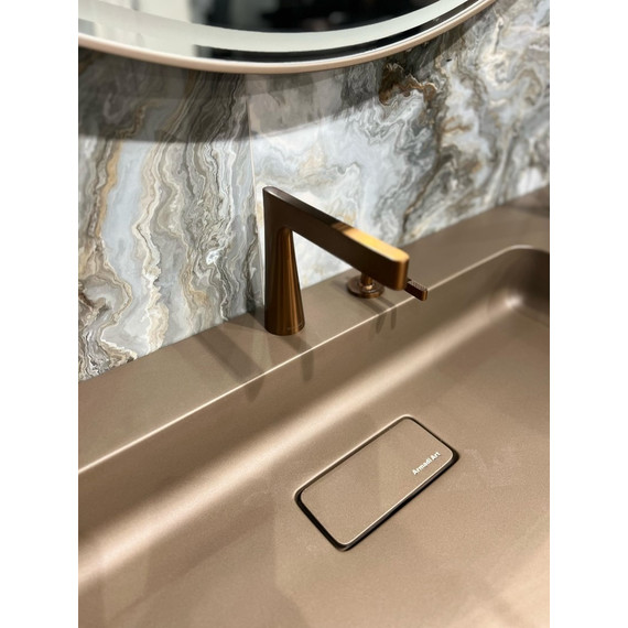 Смеситель для раковины Boheme Duo 161-BRB, брашированная бронза фото 4