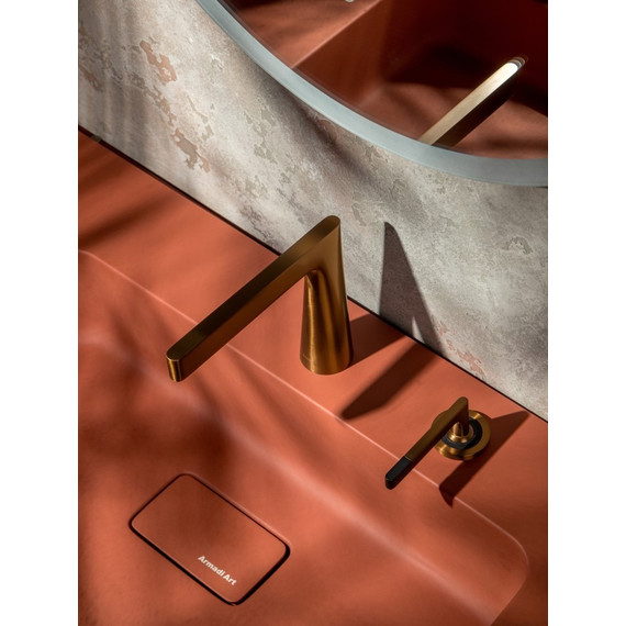 Смеситель для раковины Boheme Duo 161-CB, брашированная медь фото 4