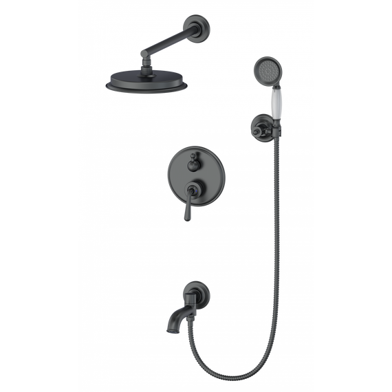 Душевая система для ванны Wonzon & Woghand Steam WW-88939008-BGM, тёмный графит брашированный фото 