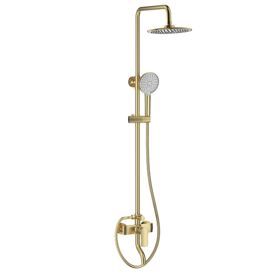 Душевая стойка Wonzon & Woghand Line WW-AE3354-BG, золото брашированное фото 