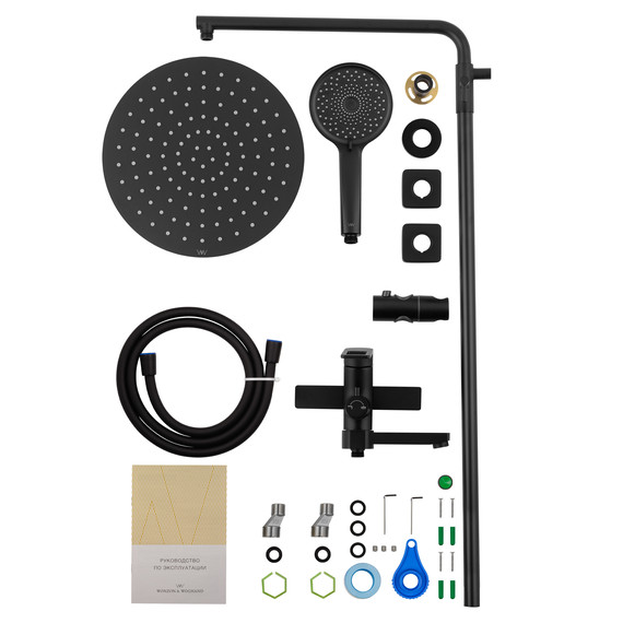 Душевая стойка Wonzon & Woghand Frame WW-88739010-MB, чёрный матовый фото 7