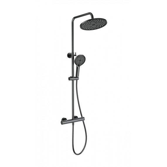 Душевая стойка с термостатом Wonzon & Woghand Inn WW-B3013-T1-BGG, тёмный графит брашированный фото 