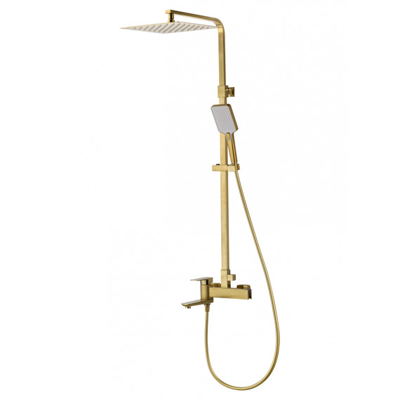 Душевая стойка Wonzon & Woghand Edge WW-88739003-BG, золото брашированное фото 
