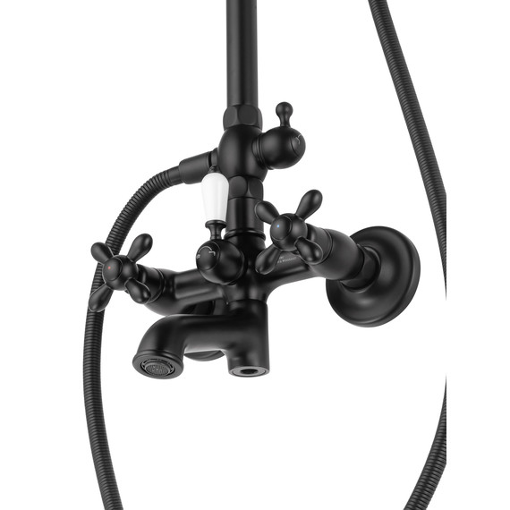 Душевая стойка Wonzon & Woghand Retro WW-88739020-MB, чёрный матовый фото 4