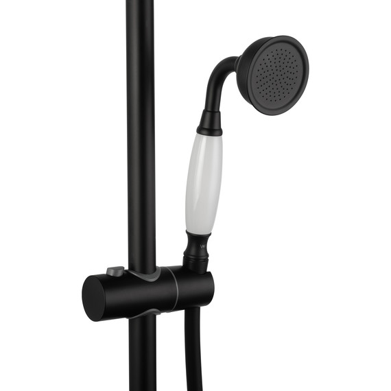 Душевая стойка с термостатом Wonzon & Woghand Retro WW-B3041-MB, чёрный матовый фото 6